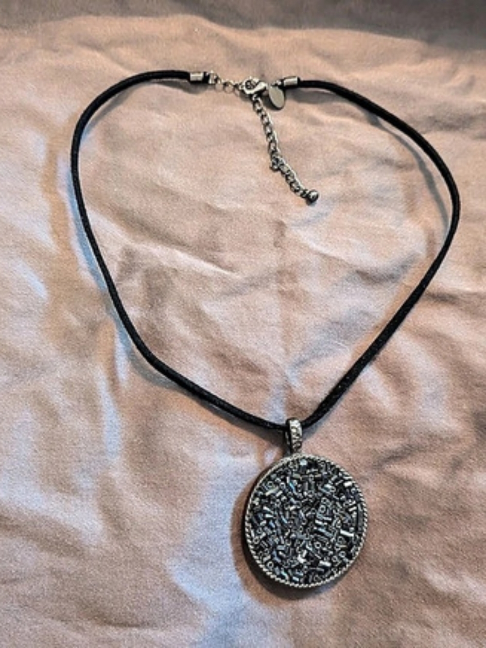 lia sophia Black & Silver Pendant Necklace